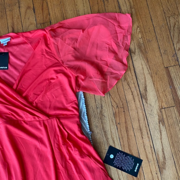 New Women’s bright PINK casual formal high low vneck dress, Size 18/20 - Picture 9 of 11